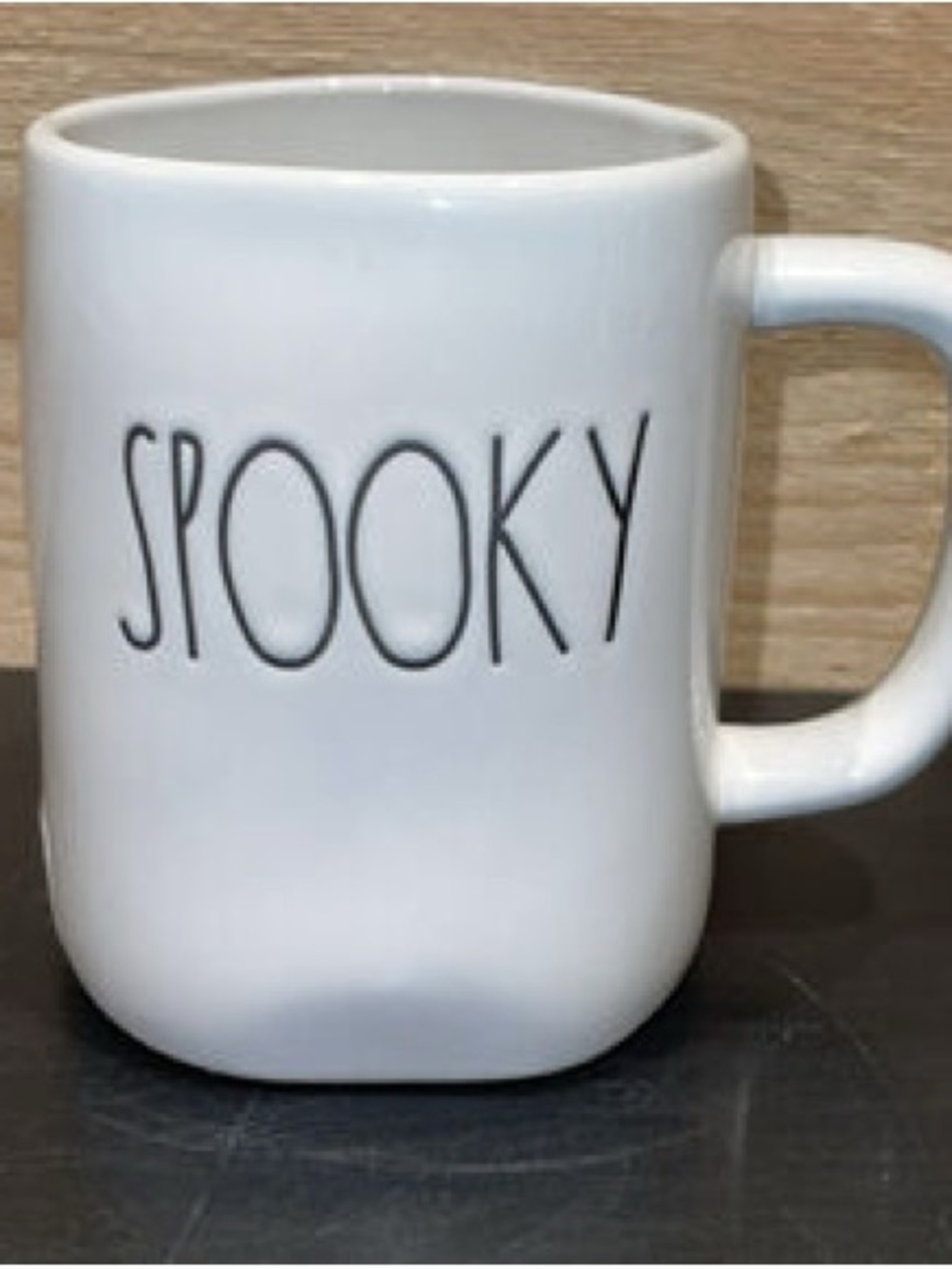 Spooky White Ceramic Mug - Seasonal Coffee Cup